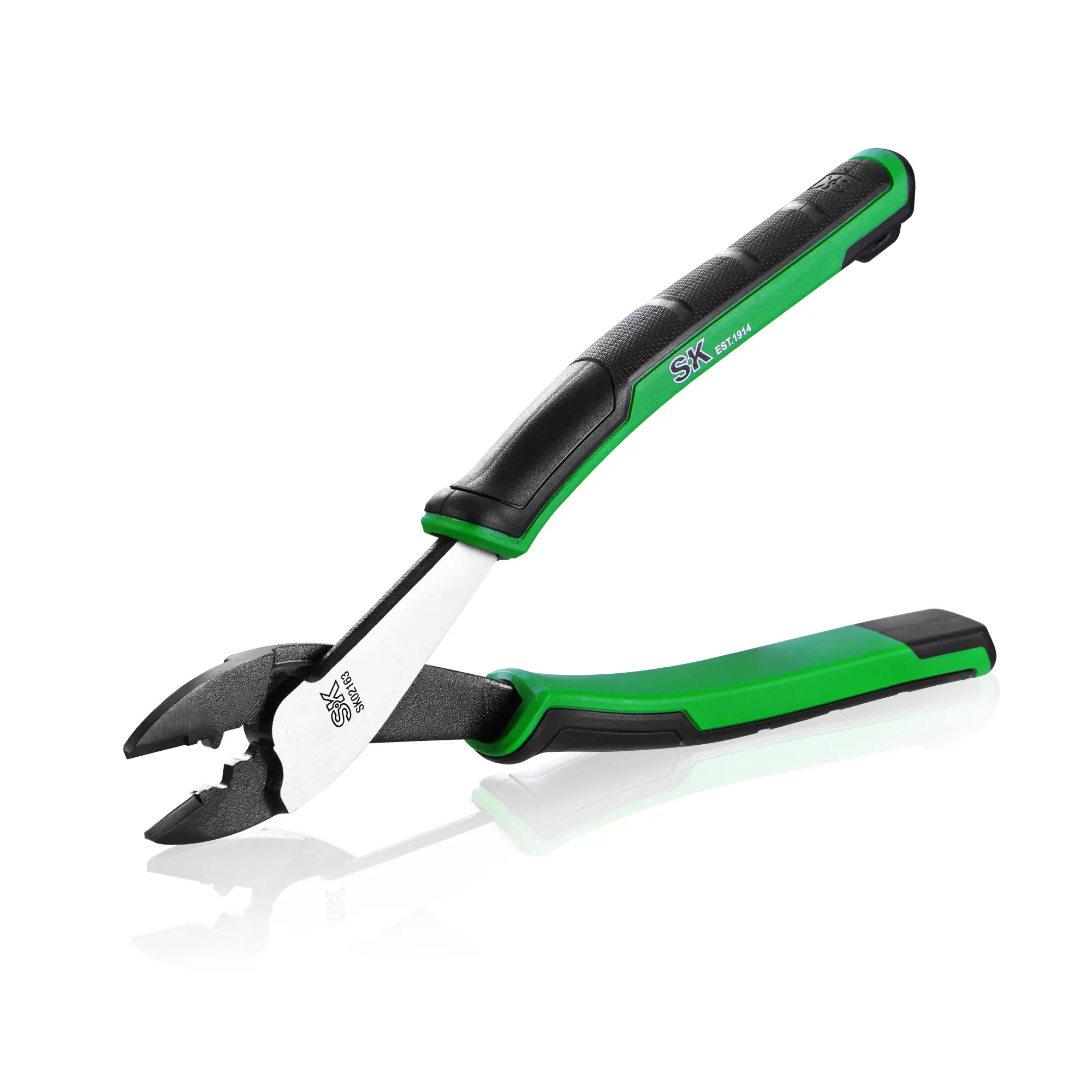 #fathersdaygift SK 9.5-Inch Crimping Pliers, Wire Crimping Tool, Premium CR-V Steel Construction, with Comfortable Grips