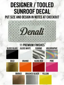 Custom Sunroof Decal | Sunroof Sticker | - 11 Premium Finishes for Truck Owners Car Customization Gifts