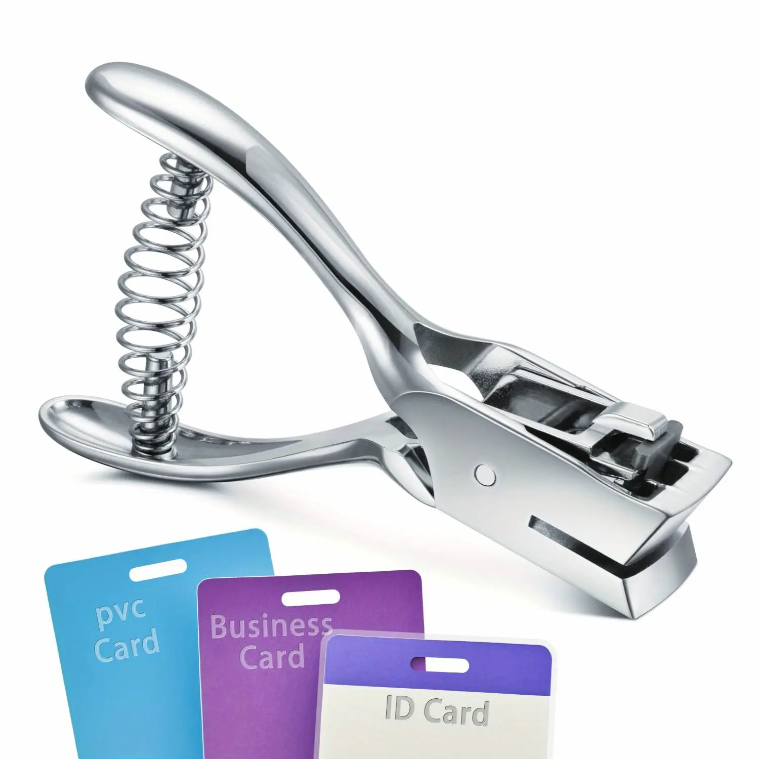 Metal Handheld Slot Punch for ID Cards: A Durable for Creating Clean Badge Holes, Designed for ID Cards, PVC Badges, And Blinds, with a Hole Size of 15Mm by 3Mm