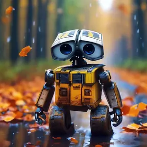 5D DIY Full Drill Diamond Painting - Diamond Painting Kit Robot Autumn Scene Mosaic Canvas DIY Wall Art, Home Wall Decoration