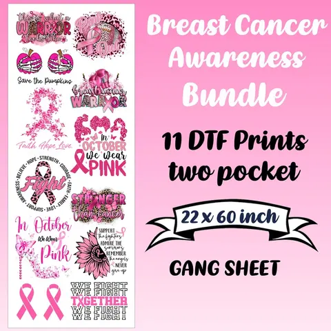 Breast awareness adult DTF Sheet