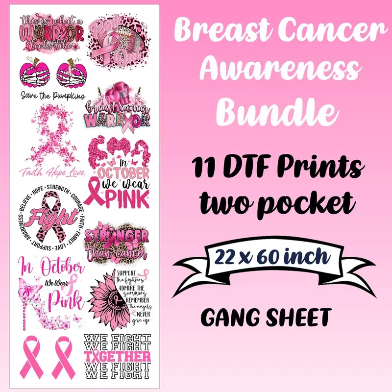 Breast awareness adult DTF Sheet