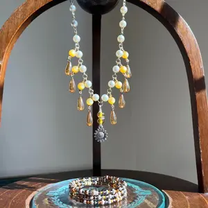 Sunflower Themed Necklace/Bracelet Set
