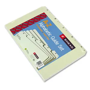 212 MAIN Recycled Top Tab File Guides, 1/5 Assorted Alphabetic Tabs, Pressboard Legal Size, 25 per Set, Office Filing Supplies, Assorted Tabs