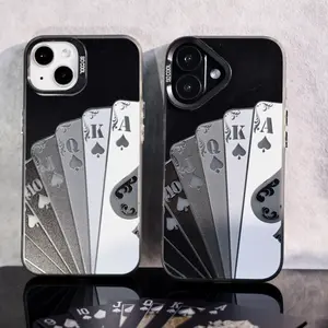 Compatible with 17 16, 15, 14, 13, Pro Max Plus models.Features a playing card pattern design with a matte finishand anti-shock and scratch-resistant functionality. A must-have accessory for fashion-conscious men andwomen.IPhone 16 case/17 promax case