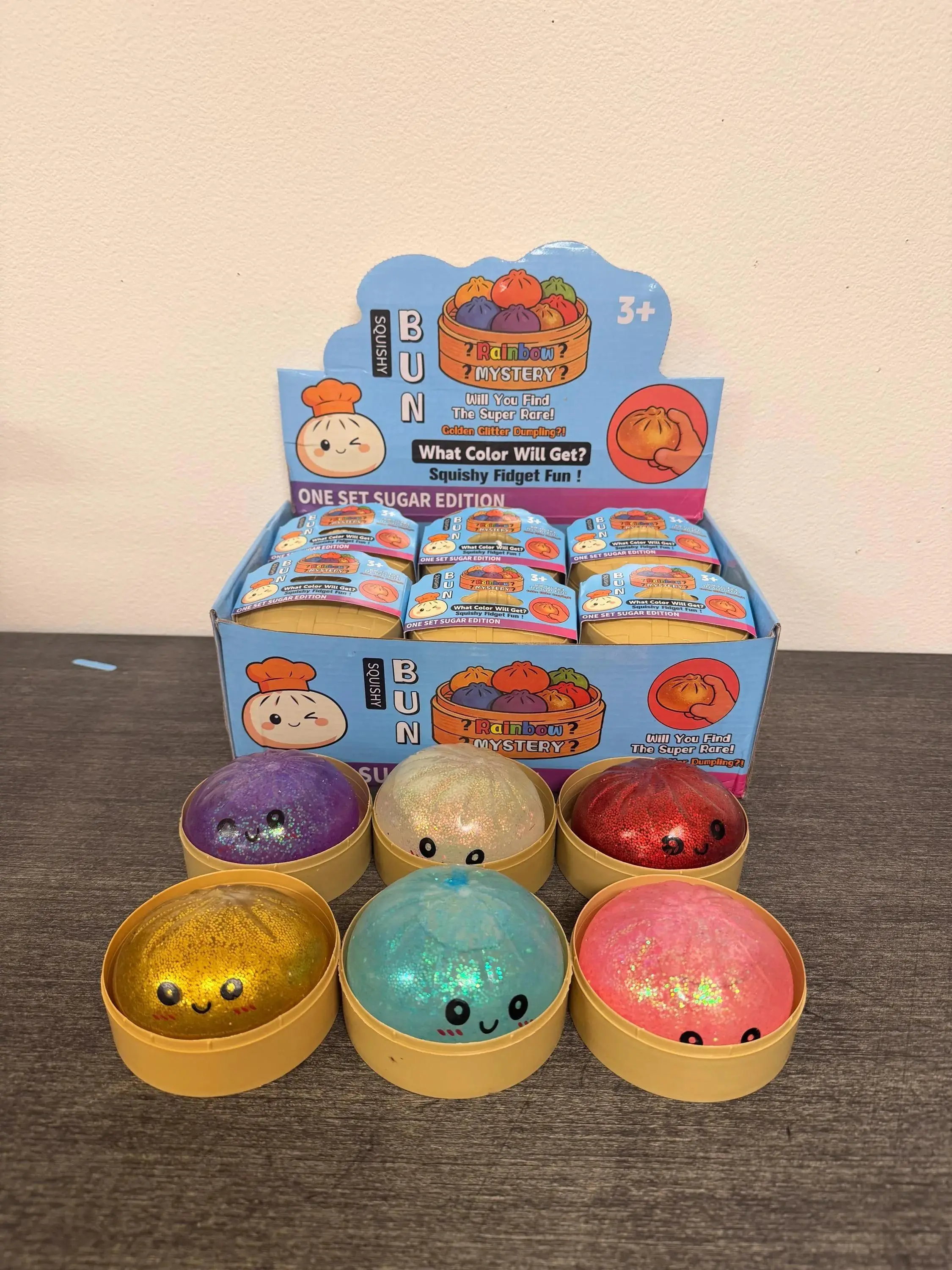 Funny RANDOM 1PC Dumpling Squishy mystery Glitter single pack gift kids