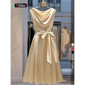 Women's fashionable sleeveless tie dye casual simple dress, perfect for daily commuting, fashionable and comfortable, is an ideal choice for daily wearRAIMENTRY