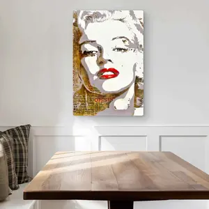 212 MAIN Retro Marilyn Monroe Typography Vintage Wall Art - 20x30 in. Artistic Vibrant Aluminum Metal Artwork, Home Decor for Living Spaces