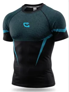 Men's High-Performance Breathable Mesh Sports T-Shirt, Slim-Fit Long Sleeve, Ideal for Gym, Outdoor Activities, All Seasons