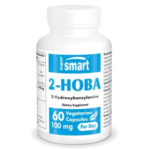 Supersmart 2-HOBA Supplement 100mg per Day (Hobamine) - 2-Hydroxybenzylamine | Non-GMO & Gluten Free - 60 Vegetarian Capsules