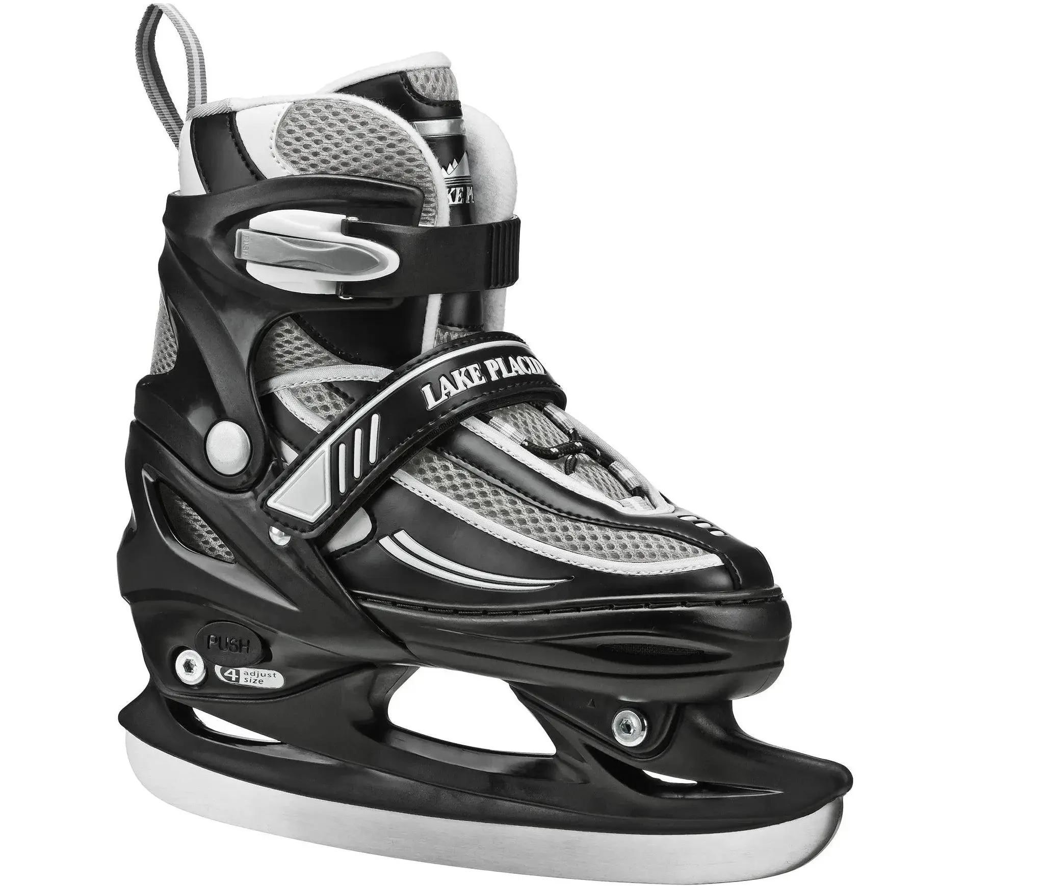 Adjustable Ice Skates - Black - Large (5-8)