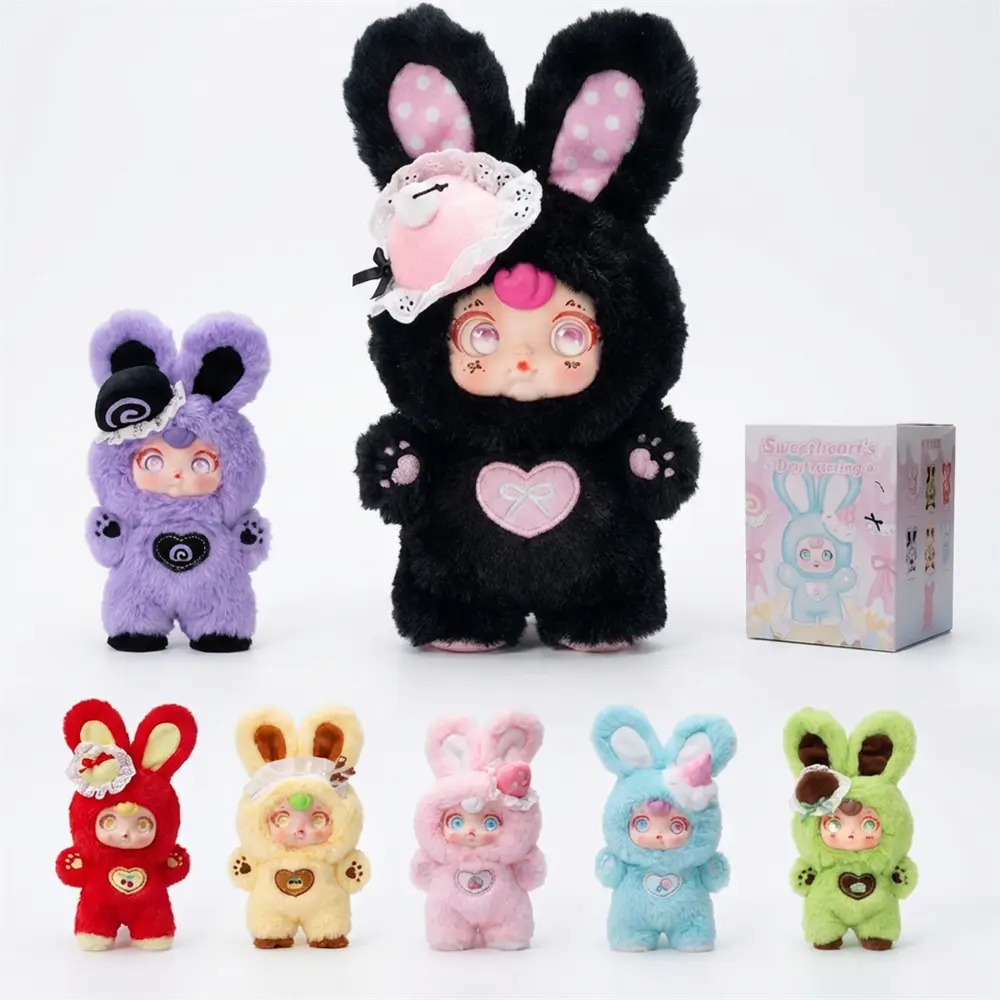 ANGRYFUN Sweetheart Daily Plush Pendant Blind Box, Cute Cartoon Plush Charm Collectible, Kawaii Bag Pendant & Room Decor, Birthday Gift, Halloween, Thanksgiving & Christmas Stocking Stuffer for Girls, Teens & Collectors