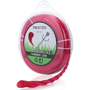 .080"1-Pound by 472-foot Trimmer Line Round Twist,Commercial 2.0 mm/080-Inch String Trimmer Line,Weed Eater String 080,Red,SOAK for 24H Before Using