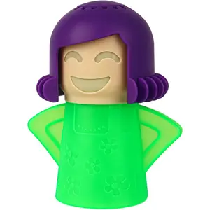 Angry or Happy Mama Microwave Cleaner, Microwave Oven Steam Cleaner, Just Add Vinegar and Water, Easily Cleans the Crud in Minutes (Green)