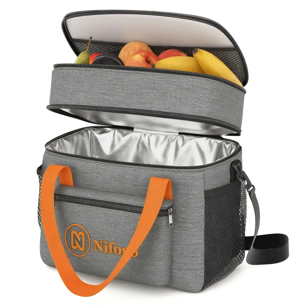 Nifogo 15L Insulated Lunch Bag - Water-Resistant Portable Cooler Tote for Women, Large-Capacity Camping Picnic Work Essentials Bag