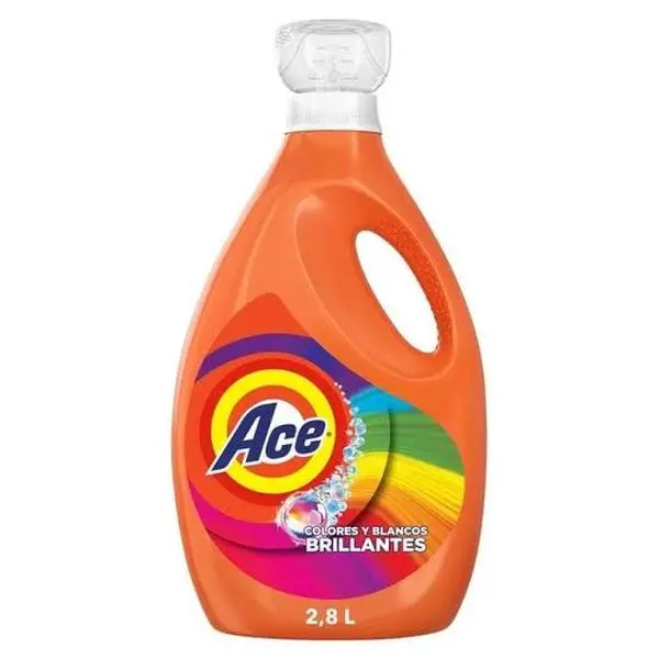 ACE LIQUIDO DETERGENTE 2.8 LT COLORES Y BLANCOS BRILLANTES