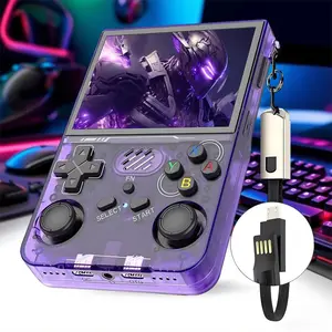 R36xx Retro Rechargeable Portable Gaming Compact Handheld Game Console 64GB, 15000+ Games, 12 Emulators, 3000mah Battery, 3.5 Inch HD Screen, Open Source Linux System