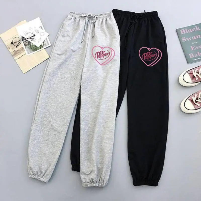 Vintage Love Dr P3p.per Sweatpants, Beverage Dr P3pper Heart Jogger Pants For Fans, Soft Girl Soda Drink Streetwear Joggers, Pants For Soda Lovers, Casual Pants, All Seasons Lightweight Cotton Polyester Tapered Fit