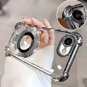 Suitable for [iPhone 16e] high-end phone case🥰, Electroplated Luxury Clear Phone Case with Ring Stand Holder 4-Corner Shockproof Camera Protective Cover 952