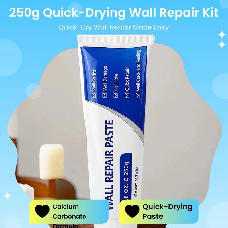 Instant Wall Repair Paste - Quick Dry Drywall Patch Kit with Scraper - Fix Holes, Cracks & Graffiti - Mold-Proof & Odorless