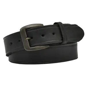 3D Belt Company Men's Latigo Creased Black Leather Belt D1140