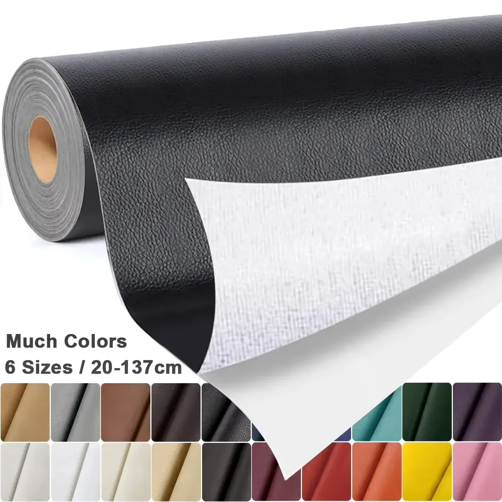 50X137cm Self Adhesive Leather for Sofa Repair Patch Furniture Table Chair Sticker Seat Bag Shoe Bed Fix Mend PU Artificial Leather Skin