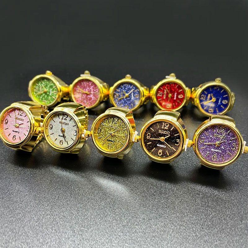 A finger ring watch is a fashionable accessory that can show the time light luxury high-end mini waterproof and creative as a gift adorable birthday fun