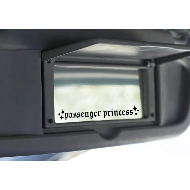 Passenger Princess Mirror Decal | Vanity Mirror Car Decal | Mirror Decal | Vinyl Decal | Gift For Her | Visor Sticker | Passenger Princess