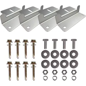 4Pcs Solar Panel Mounting Z Brackets Lightweight Aluminum Corrosion-Free Construction for RVs, Trailers, Boats, Yachts, Wall and Other Off Gird Roof Installation (Gray) - Home Improvement.
