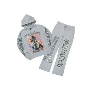 Krome Heather Grey Hoodie/Baggy Pant Track Set