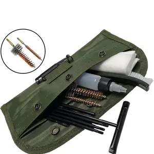 Outdoor Gun Barrel Cleaning Kit, 12pcs/set Brush & Rod Set with Storage Bag, Gun Cleaning Tool, Professional Cleaning Tool for Outdoor, Cleaning Supplies