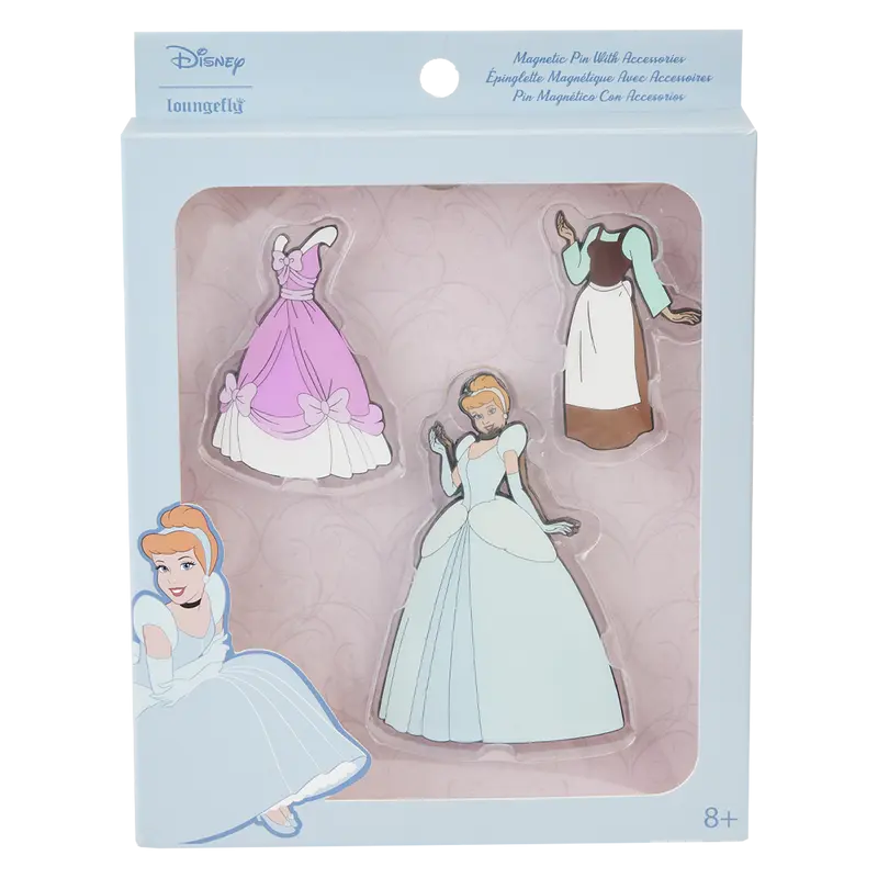 Cinderella Paper Dolls Magnetic Pin Set