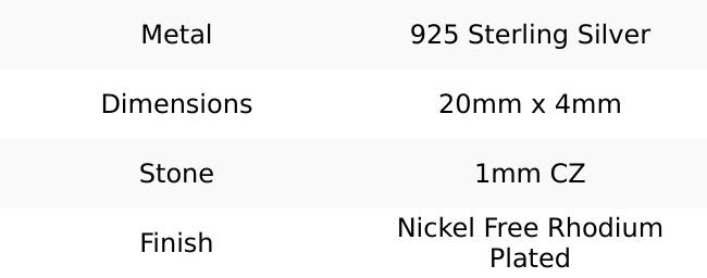 925 Sterling Silver Clear Pave Set CZ Infinity Ring