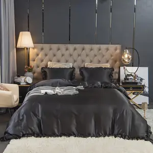 Solid Color Bedding Set, 2/3 Counts/set Including 1 Count Duvet Cover & 1/2 Counts Pillowcases without Filler, Soft Comfortable Bedding Set for Home Bedroom