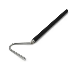 Stainless Steel Extensible Snake Hook 39 inch, Retractable Reptile Hook, Pick-up Handling Tool