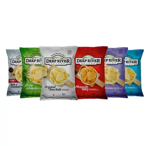 River Chips Variety 6 Flavors 2 oz (24) Kosher Gluten Free, Kettle Cooked Chips, 6 Flavors Assortment, Premium Snack Selection, Ideal for Parties Gatherings