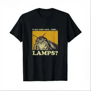 Oversized Graphic Tee, Vintage Washed Y'All Got Any Uhh Lamps? Funny Moth Meme T-Shirt, Retro Cute Meme Shirt for Men/Women, Aesthetic Relatable Top, Trendy Humor Apparel, Unique Gift