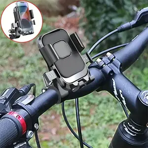 Mountain Bicycle Handle Phone Rack, Electric Vehicle Navigation Bracket, Rotatable Mobile Phone Holder For Mountain Bike, Road Bike, Electric Bike, Ebikes, Mtb Ebikes