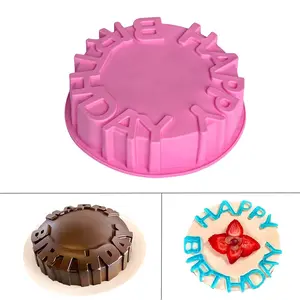 1pc Round Birthday Silicone Baking Pan, Baking Tools, Non-Stick Silicone Mold for Cakes and Tarts, Ideal for DIY Baking Projects