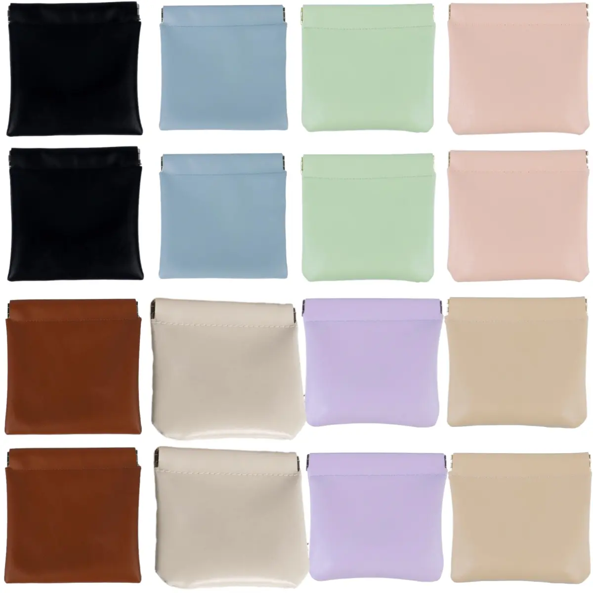 16Pcs/Set Snap Closure Organizer Pouch,Small Women's Leather Pouches for Purse,Mini Makeup Bag for Cosmetics Headphones Jewelry Lipstick,Halloween Christmas Party Gifts,Hand Tools Kits