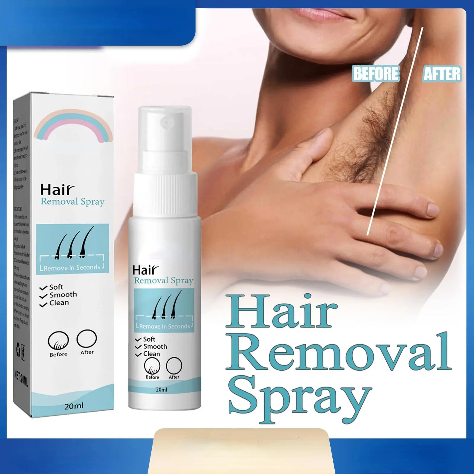 Permanent Hair Removal Spray Painless Hair Remover for Ladies Armpit Legs Arms Hair Growth Inhibitor Depilatory Body Cream Care