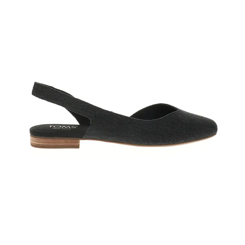 TOMS Womens Alene Slingback Flats Casual - Black TOMS Womens Alene Slingback Flats Casual - Black