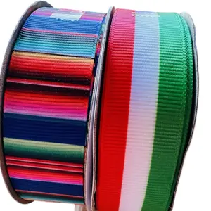 Grosgrain 7/8 Sarape Ribbons 25 Yards Ribbons for Elegant Floral Face Design