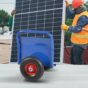 Heavy Duty Panel Dolly, Slab Dolly, Two Nice Handles, 10" Solid Rubber Tires, Super Weight 1000 LBS, All-Terrain Movement for Heavy Drywall Sheet & Door Material (Blue)