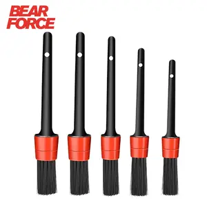 BEAR FORCE 5pcs Firm Bristle Car Detailing Brush Set - Car Detailing Products for Automotive Washing & Maintenance