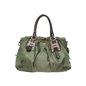 Pre-owned PRADA nylon Tote Bags Green parachute handbag