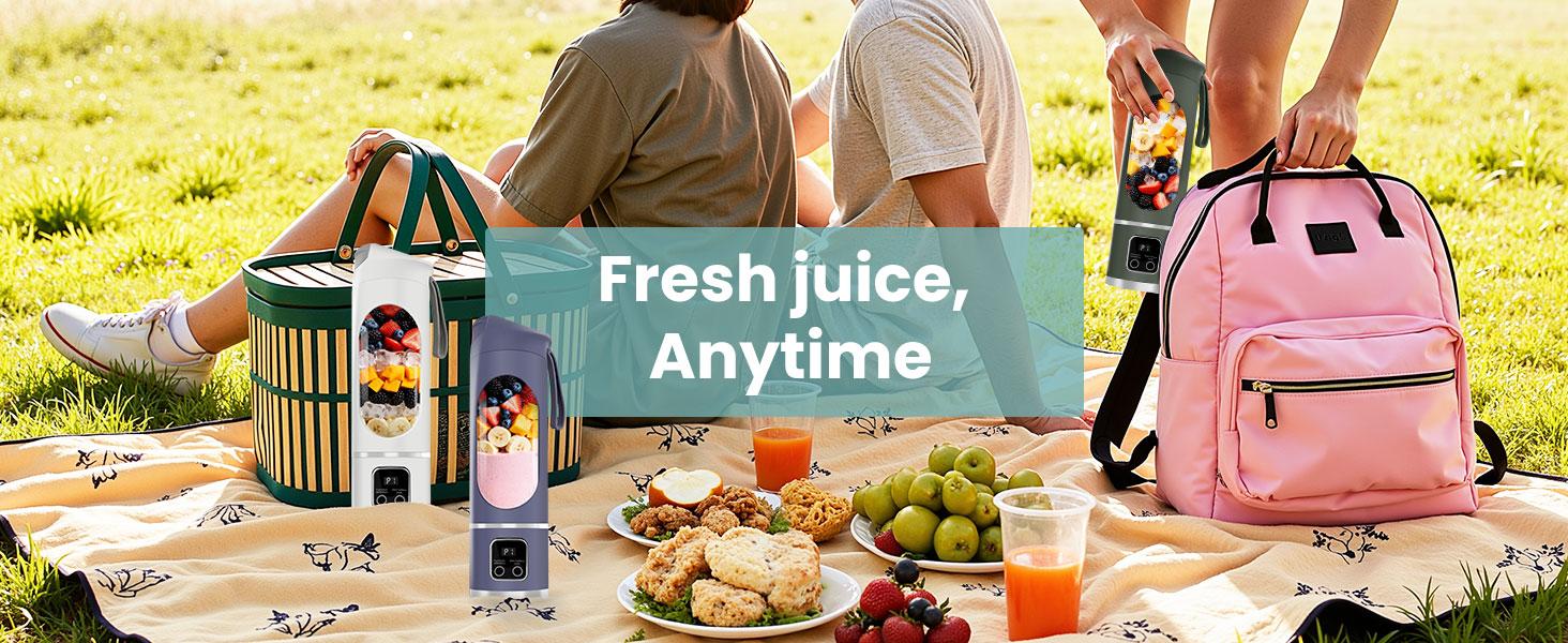 Portable Blender - USB Charging Handheld 500ML Mini Electric Juicer, 50W 1.23 lbs Compact Multifunctional Mixer with 12 Cutting Blades, 1500 mAh Battery, 21000 RPM, 45 Seconds Blending for Shakes, Smoothies (Party Gift, Home Supply), Blenders For Smoothie