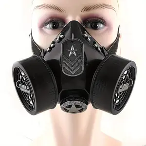 New Star Steampunk Gothic Gas Mask Cosplay Respirator Accessories Black