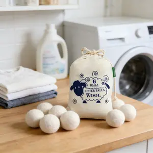 6 Wool Drying Balls Quick Drying Clothes Drying Balls Anti Winding Anti Static Environmentally Friendly Residue Free Reusable