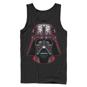 Men's Star Wars Darth Vader Helmet Markings Tank Top